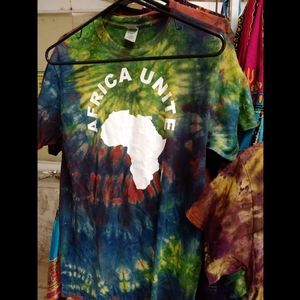 Tie Dye "Africa Unite" Tee Shirt